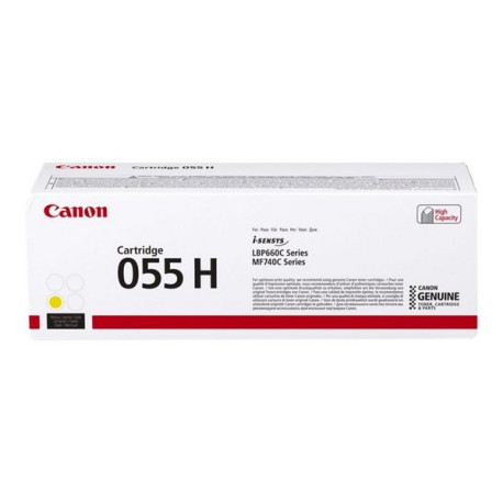 Canon 055 H - Alta capienza - giallo - originale - cartuccia toner - per Color imageCLASS MF743- imageCLASS LBP664, MF745- i-SE