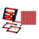 Etichette adesive tonde - in carta - permanenti - diametro 10 mm - 120 et/fg - 10 fogli - rosso - Markin