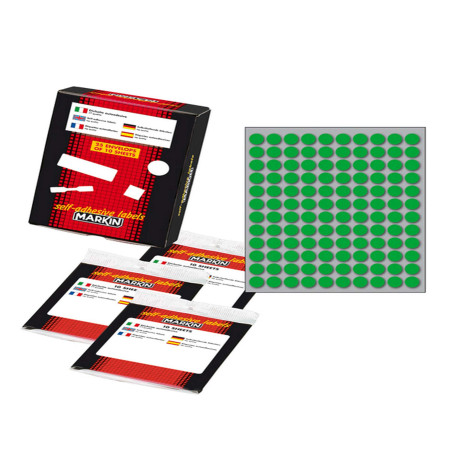 Etichette adesive tonde - in carta - permanenti - diametro 10 mm - 120 et/fg - 10 fogli - verde - Markin