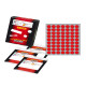 Etichette adesive tonde - in carta - permanenti - diametro 14 mm - 63 et/fg - 10 fogli - rosso - Markin