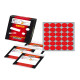 Etichette adesive tonde - in carta - permanenti - diametro 22 mm - 30 et/fg - 10 fogli - rosso - Markin