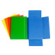Cartella 3 lembi con elastico - A5 - dorso variabile - cartone plastificato - azzurro - Cartotecnica del Garda