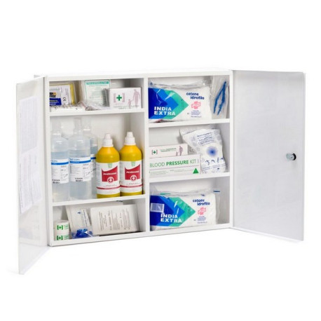 Armadietto Metallo "AB" Allegato 1 categoria "AB"(oltre 2 dip.) Maggiorato con sfigmomanometro