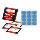 Etichette adesive tonde - in carta - permanenti - diametro 34 mm - 12 et/fg - 10 fogli - blu - Markin