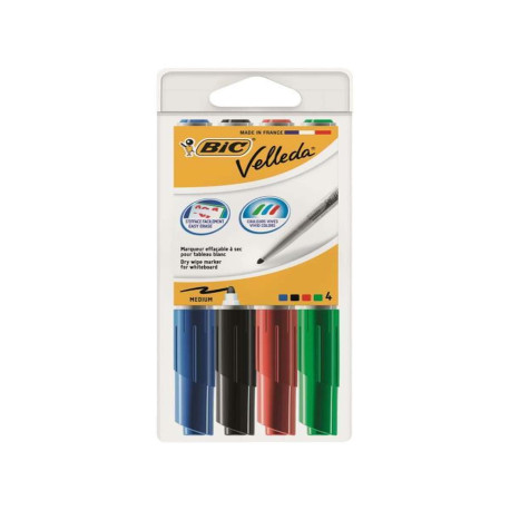 CF4 BIC WHITEBOARD MARKER VELLEDA 1741 ASSORTITO