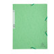 Cartella 3 lembi con elastico angolare - A4 - dorso 0,3 cm - cartoncino Lustrè - verde tiglio - Exacompta