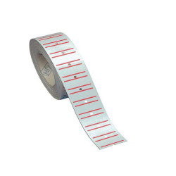 Etichette rigate permanenti per prezzatrici TOWA /MOTEX - 21x12 mm - bianco - rotolo da 1000 etichette