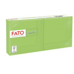 Tovagliolo - carta - 24 x 24 cm - 2 veli - verde mela - Fato - conf. 100 pezzi