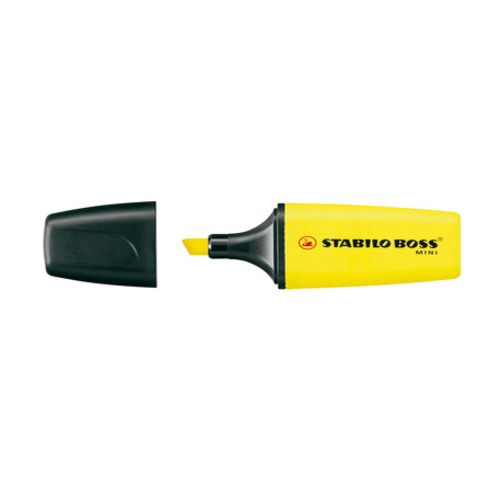 Evidenziatore Boss Mini - punta scalpello - tratto 2 - 5 mm - giallo 24 - Stabilo