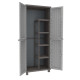 Armadio JWood 368 - 2 ante - 68 x 37,5 x 170 cm- PPL - effetto legno - grigio tortora - Terry