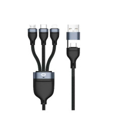 Conceptronic CAVO USB 3-in-1 PD 3.0 60W (cavo ricarica) 1.5m -- 20V 3A, 480Mbps, E-Mark