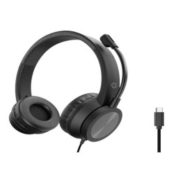 Conceptronic CUFFIA STEREO USB-C con Microfono Riduzione rumorosità e Controllo remoto