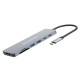 Conceptronic DOCKING STATION 7-IN-1 USB 3.2 GEN.1 - HDMI USB-C PD 100W  USB-A 5Gbps  USB-C 5Gbps  Lettore SDTF
