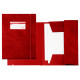 Cartella 3 lembi con elastico F - 25 x 35 cm - dorso 3 cm - Colpan - rosso - Sei Rota
