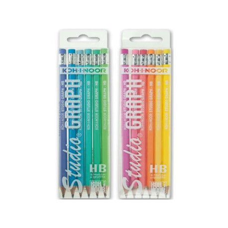 CF6 STUDIO GRAPH - MATITE GRAFITE HB CON GOMMINO - 2 VARIANTI COLORE
