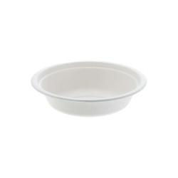 Ciotola monouso Bio - rotonda - diametro 13,5 cm - 350 ml - cellulosa - bianco - Leone - conf. 50 pezzi