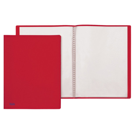 Portalistini Sviluppo - liscio - PP - 22 x 30 cm - 30 buste - rosso - Favorit