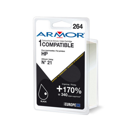 Armor - Cartuccia ink Compatibile  per Hp - Nero - N°21 - 21 ml