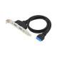 Conceptronic EMRICK11B, USB 3.0 internal (19-pin), USB 3.2 Gen 1 (3.1 Gen 1), Maschio, Nero, 0,5 m, Cina