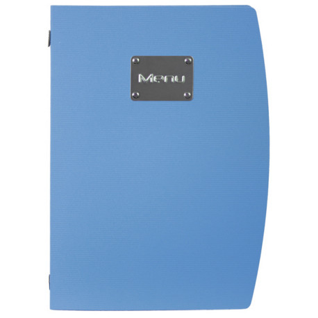 Portamenù Rio - 1 inserto doppio incluso - A4 - 24 x 34 cm - blu - Securit