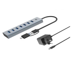 Conceptronic HUB USB 3.0 7 PORTE con alimentatore, 5Gbps, USB-A x 7