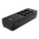 Conceptronic UPS per ufficio da 650VA 360W, batteria e protezione da sovratensione Schuko x 3, protezione da sovratensione Schu