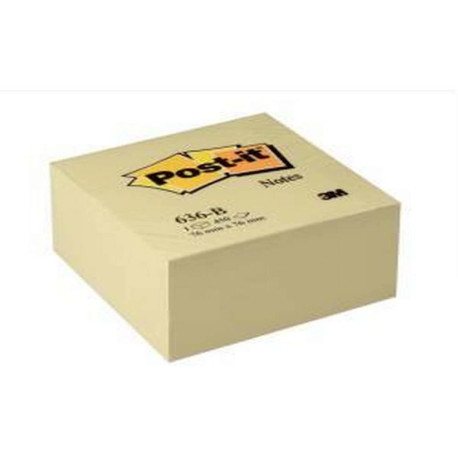 CONFEZIONE DA 1 CUBO DA 450 FOGLI COLORE GIALLO DIM. 76 X 76 MM .