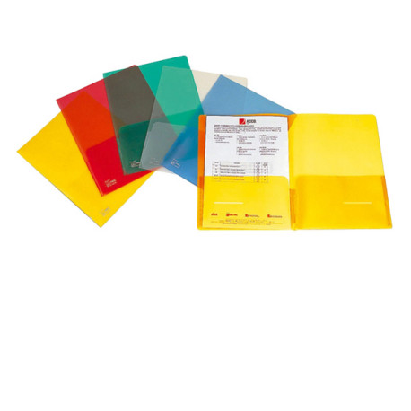 Cartella con doppia tasca Full - A4 - PP - trasparente - King Mec