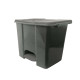 Contenitore mobile Ecoconti - a pedale - 60 L - plastica riciclata - grigio - Medial