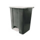 Contenitore mobile Ecoconti - a pedale - 80 L - plastica riciclata - grigio/bianco - Medial