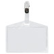 Portanome Pass 3P - clip in metallo - senza cartoncino - 9,5 x 6 cm - PP - buccia - Sei Rota - conf. 100 pezzi