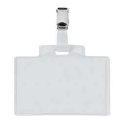 Portanome Pass 3E - clip in metallo - 9,5 x 6 cm - PVC - Sei Rota - conf. 10 pezzi
