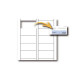 Biglietti da visita - 85 x 54 mm - 250 gr - microperforati - bianco - Decadry - conf. 12 fogli da 10 biglietti