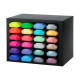 Evidenziatore Textliner 46 - punta a scalpello - tratto 1,0-3,0-5,0 mm - colori assortiti - Faber-Castell - deskset 24 pezzi