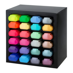 Evidenziatore Textliner 46 - punta a scalpello - colori assortiti - Faber-Castell - deskset 24 pezzi
