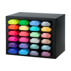 Evidenziatore Textliner 46 - punta a scalpello - tratto 1,0-3,0-5,0 mm - colori assortiti - Faber-Castell - deskset 24 pezzi
