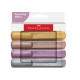 Evidenziatore Textliner 46 - punta a scalpello - tratto 1,0-3,0-5,0 mm - colori assortiti metallic - Faber-Castell - astuccio 4