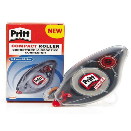 Correttore roller a nastro Pritt Compact ergonomico frizione tendinastro larghezza 4 2mm lunghezza 8 5 m (conf.10)