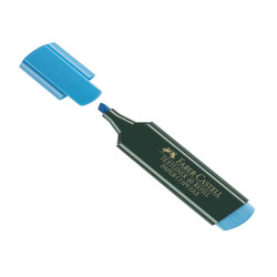 Evidenziatore Textliner 48 -  punta di 3 differenti larghezze: 5,0- 3,0-1,0mm - azzurro - Faber-Castell