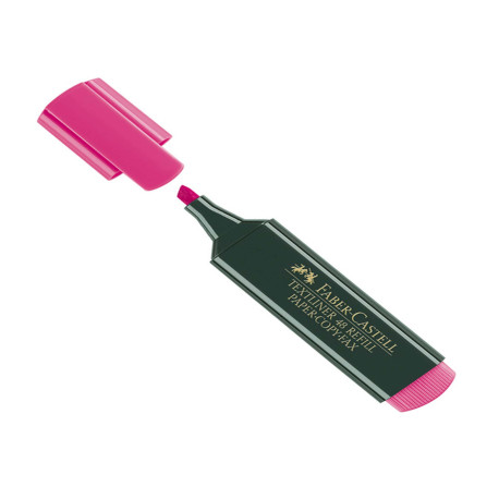 Evidenziatore Textliner 48 -  punta di 3 differenti larghezze: 5,0-3,0-1,0mm - fucsia - Faber-Castell