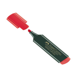 Evidenziatore Textliner 48 -  punta di 3 differenti larghezze: 5,0-3,0-1,0mm - rosso - Faber-Castell