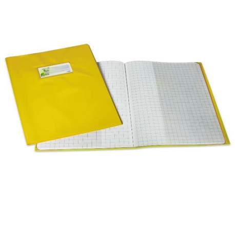 COVER MAXI LF A4 (210X297 MM) - PVC LACCATO CON PORTA ETICHETTA GIALLO