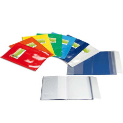 COVER MINI LF A5 (150X210 MM) - PVC LACCATO CON PORTA ETICHETTA BIANCO