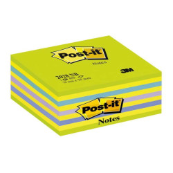 Cubi Post-it Neon 2028-NB- - 76x76 mm Fg. 450 colori verde ultra (x2) giallo neon (x4) blu ultra viola neon blu (conf. 1)