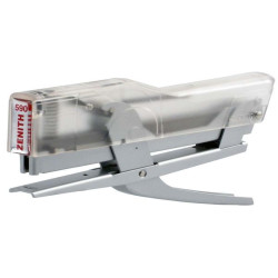 Cucitrice a pinza 590 colore trasparente/alluminio 1 scatola 1000 punti acciaio naturale 6/4