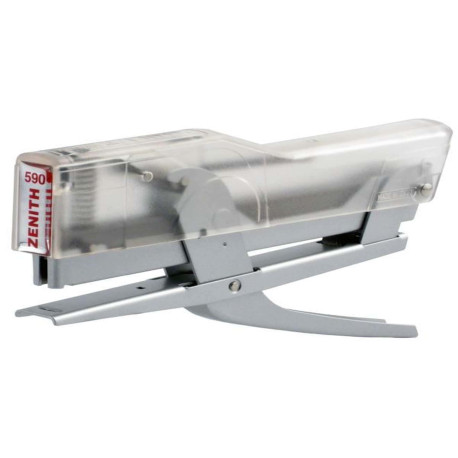Cucitrice a pinza 590 colore trasparente/alluminio 1 scatola 1000 punti acciaio naturale 6/4