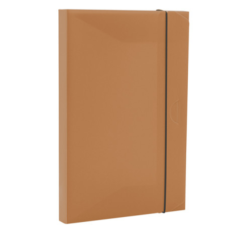 Cartella progetto con elastico HOLOS - 34,5 x 23,5 cm - dorso 3 cm - marrone - Fellowes