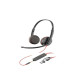 Cuffie e Auricolari - Poly Blackwire 3225 USB-CA + AUX 3,5 mm