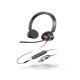 Cuffie e Auricolari - Poly Blackwire 3325 USB-CA + AUX 3,5 mm MS