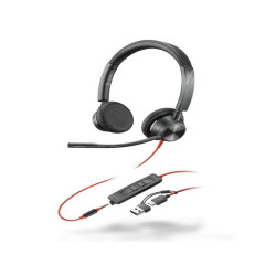 Cuffie e Auricolari - Poly Blackwire 3325 USB-CA + AUX 3,5 mm MS